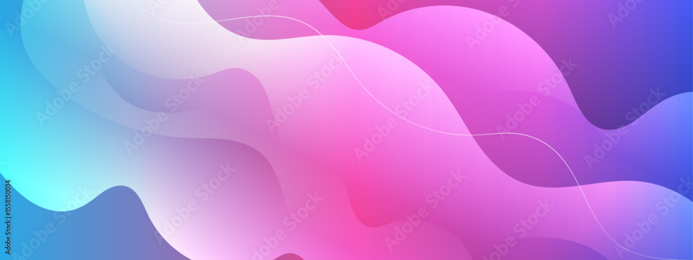 Poster abstract colorful wavy shapes on a gradient background. suitable for digital backgrounds, web design