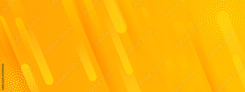 Poster abstract yellow background with diagonal lines and dots, ideal for modern web design projects, energ