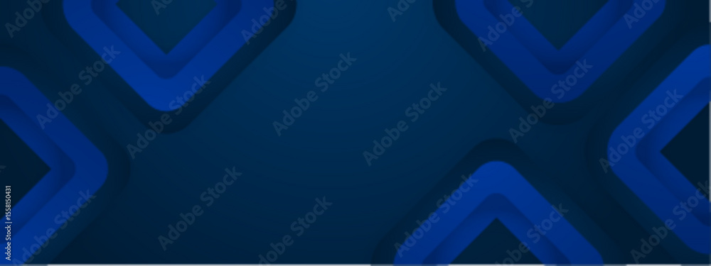 Poster overlapping blue shapes create an abstract design suitable for web backgrounds, social media graphic