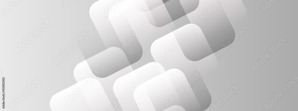 Poster overlapping gray rounded rectangles pattern, abstract background design suitable for modern graphic 
