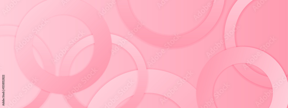 Poster overlapping pink circles in a simple abstract design suitable for backgrounds, branding, and decorat