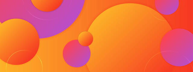 Fototapeta na wymiar Overlapping orange and purple circles create a vibrant abstract design suitable for backgrounds, posters, and digital art projects.