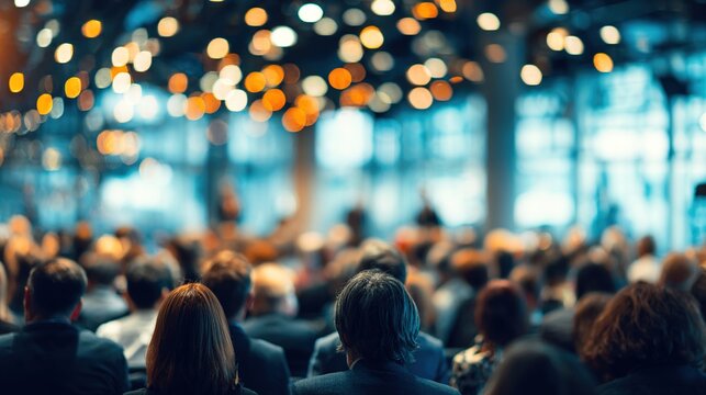 Tech professionals attentively listening to a keynote speaker on stage at modern conference hall. Business seminar, corporate training, professional education and career development concepts.
- Powered by Adobe