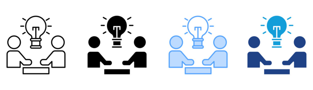 Collaboration Icon Set Multiple Style Collection