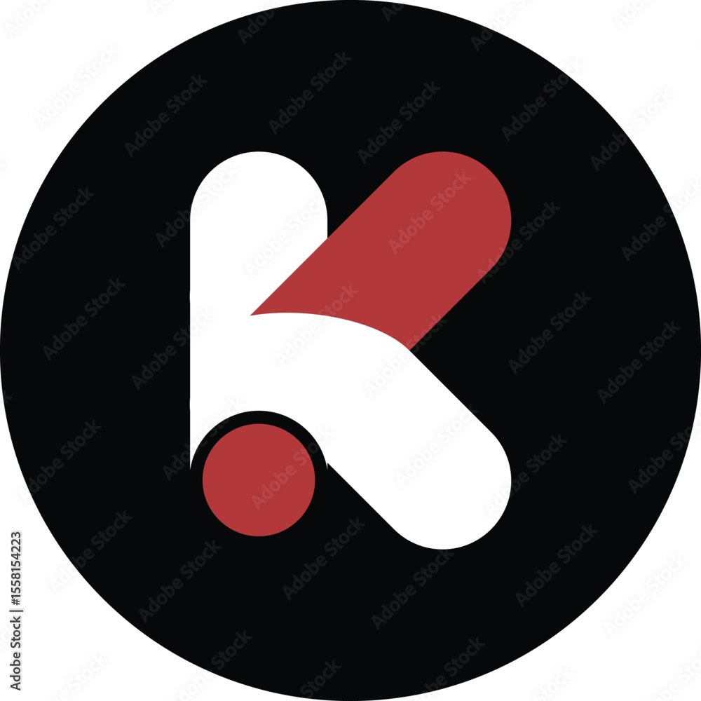 Poster abstract circle initial logo template vector