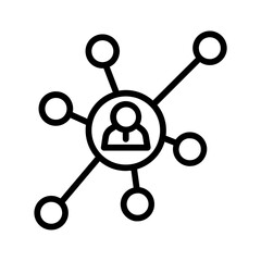 Vector black line icon for Share