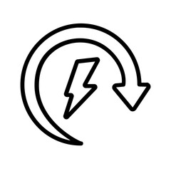 Vector black line icon for Auto mode