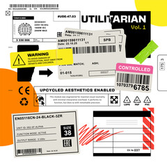 Raw Vector Collage with Packaging Symbols