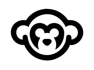 Fototapeta premium Monkey logo sat vector desigen 