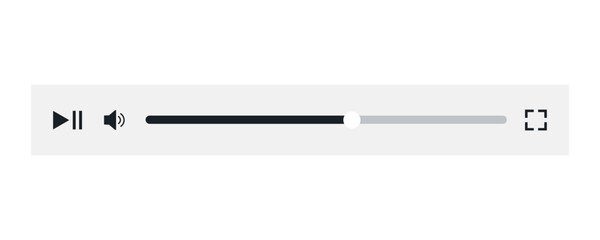 Minimized video player bar or audio player control panel. © Vasyl Yurlov