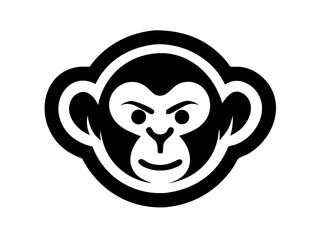 Fototapeta premium Monkey logo sat vector desigen 