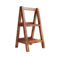 Wooden ladder with a minimalist design, ideal for indoor decor or as a display stand. Useful for various hobbies, from gardening to crafting, enhancing your living space.