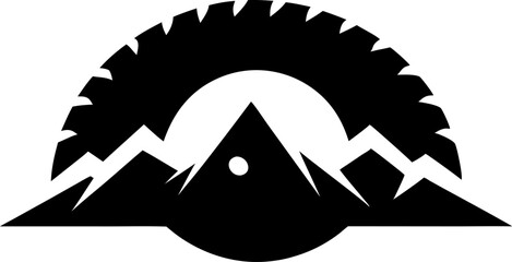 Minimalist Geometric Saw Blade Icon