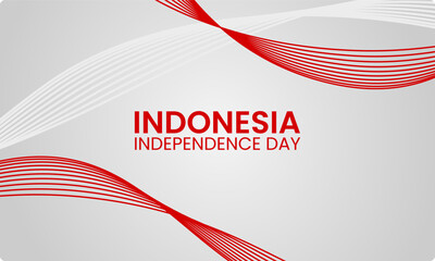 Aesthetic abstract background for Indonesia Independence Day celebration design