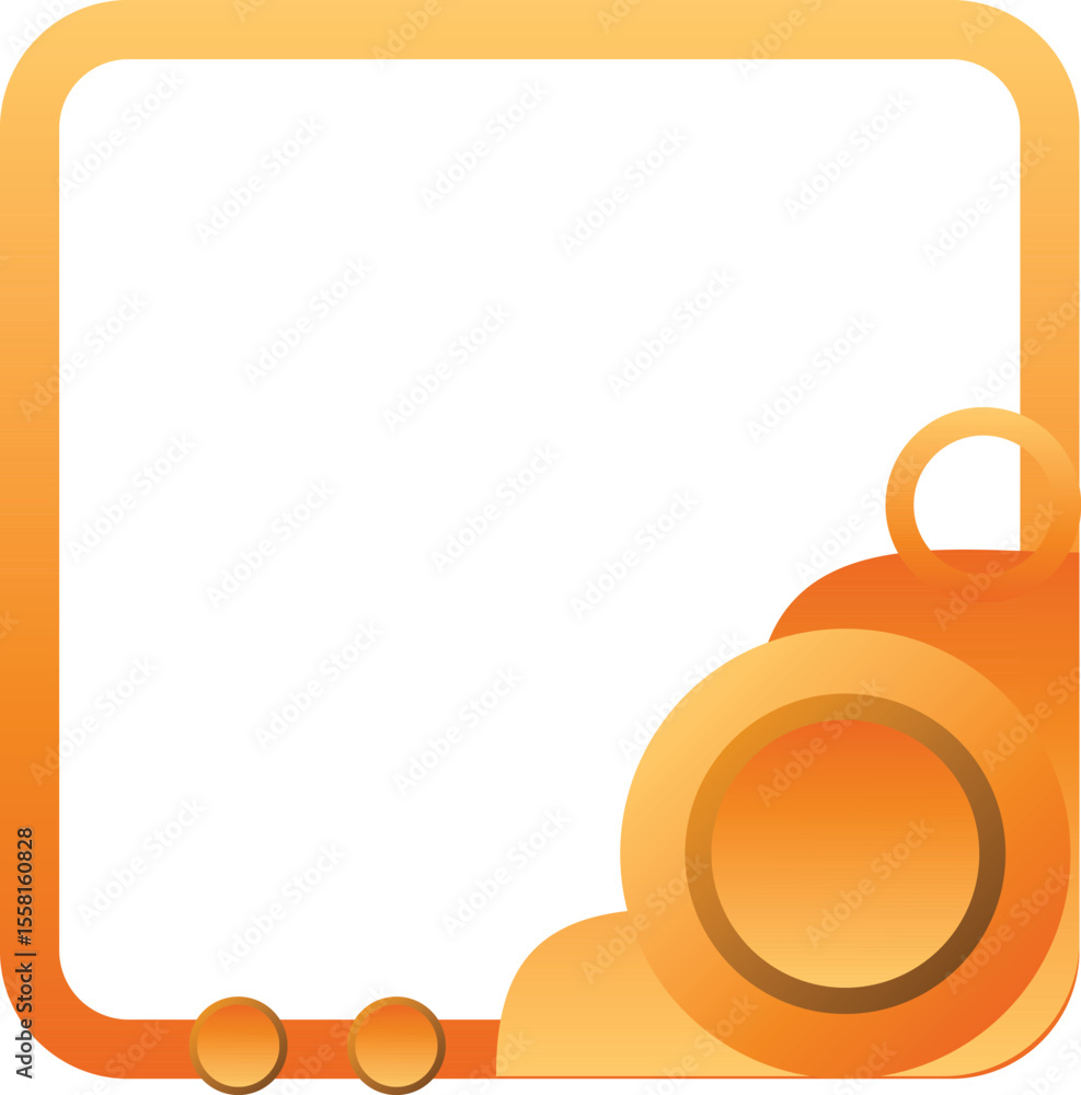 Aufkleber square frame in gradient geometric abstract theme design