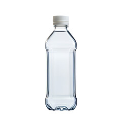 Transparent Plastic Water Bottle with White Cap Clean and Refreshing Design