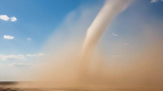 Tornado Dust Devil Wind Weather Storm Nature Environment Sky Clouds Desert