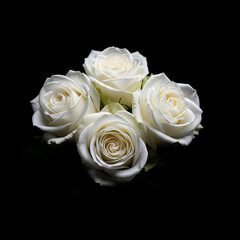 Black background with white rose in the center