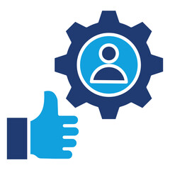 Work Shift Flat Blue Icon