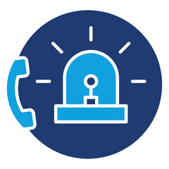 Emergency Response Flat Blue Icon