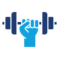 Obraz premium Fitness For Work Flat Blue Icon