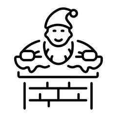 An outline style icon depicting chimney