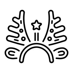 A line style icon showing headband