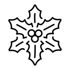 A line style icon showing mistletoe