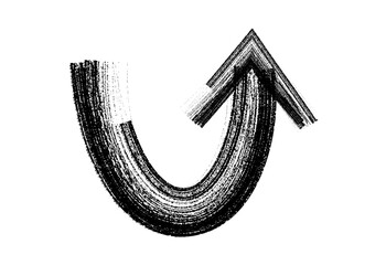 Hand Drawn Arrows on white background, Grunge arrow brush drawn, sketched scribbles doodle symbols decorative element design illustration	