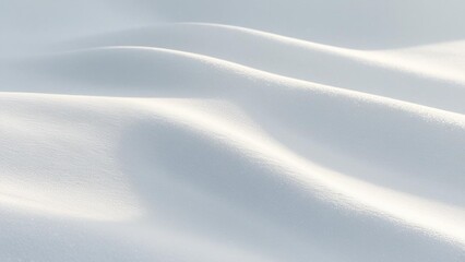 Obraz premium Simple winter background with soft white snow texture and subtle natural shadows. Clean, abstract surface ideal for overlay use, product mockup, or seasonal ads.