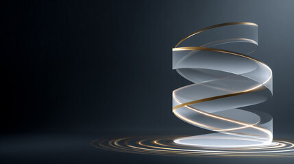 Digital abstract art featuring fluid motion curves