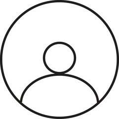 Outline User Icon – Minimalist Profile Avatar