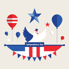 minimalist vector illustration for independence Day (1).eps
