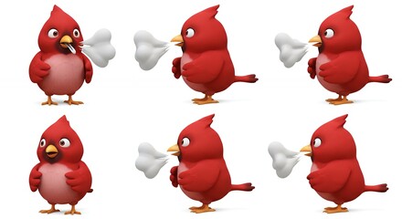 Cartoon cardinal expressing anger