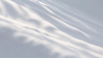 Simple winter background with soft white snow texture and subtle natural shadows. Clean, abstract surface ideal for overlay use, product mockup, or seasonal ads.