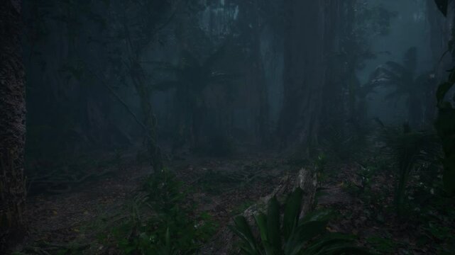 rain in the forest