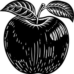 apple (linocut style)