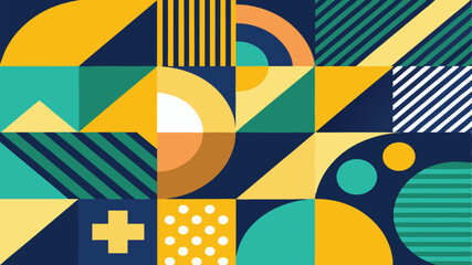 "Teal & Mustard Abstract Flow"

