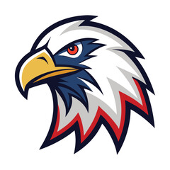Fototapeta premium eagle head mascot logo sharp eyes patriotic styl