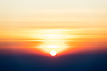 colorful dramatic sky with cloud at sunset