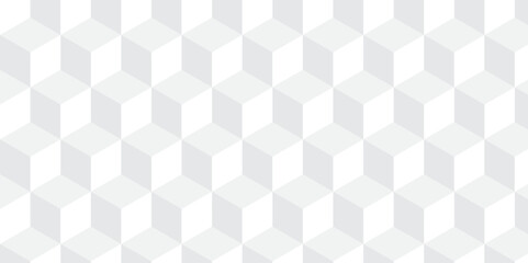 White geometric cube creative concept triangle overlap square technology background. digital cubes fabric and wallpaper grid block texture background.	
