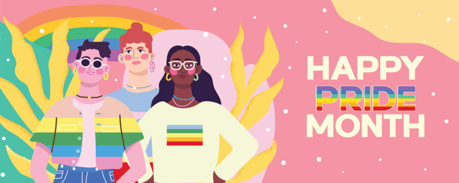 Pride celebration promoting inclusivity and diversity. Vector illustration