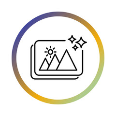 AI Generated Image icon icon. Automated Art Creation, Visual Content Generation, AI-Powered Design, Creative Image Generation, Digital Art Tools.