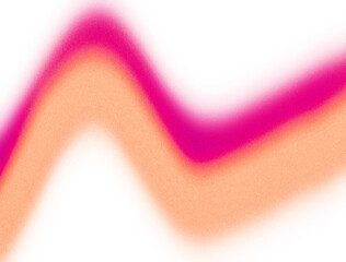 Neon glowing grainy gradients shape cutout on transparent background, Abstract pink orange color wave noisy rough glowing bright background, grunge texture