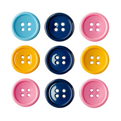 Colorful buttons arranged in a grid on black background