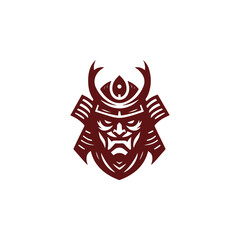 Samurai oni mask logo