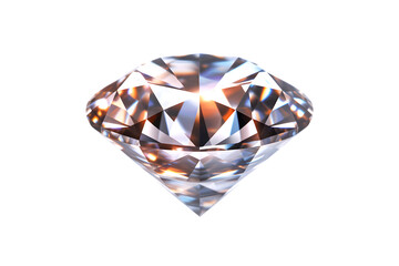 Fototapeta premium The Honeycomb Diamond, Warm Hues in Precision Facets, isolated on transparent background. PNG file, cut out