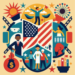 Unity in Struggle – American Freedom Milestone Icons