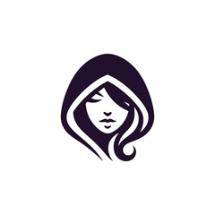 Hooded woman logo