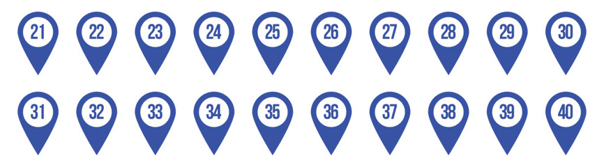 Number buttons. Black buttons numbers with location isolated on white background, vector design elements. Simple number illustration in eps 10.